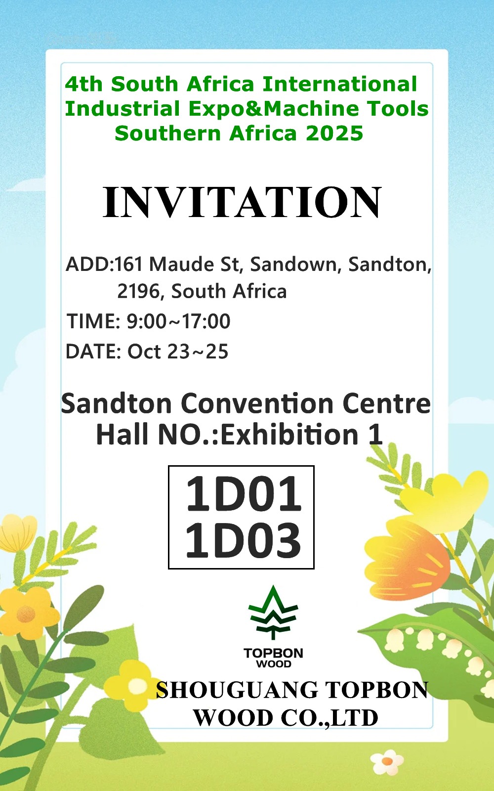 We Will Attend South Africa Exhibition on Octomber