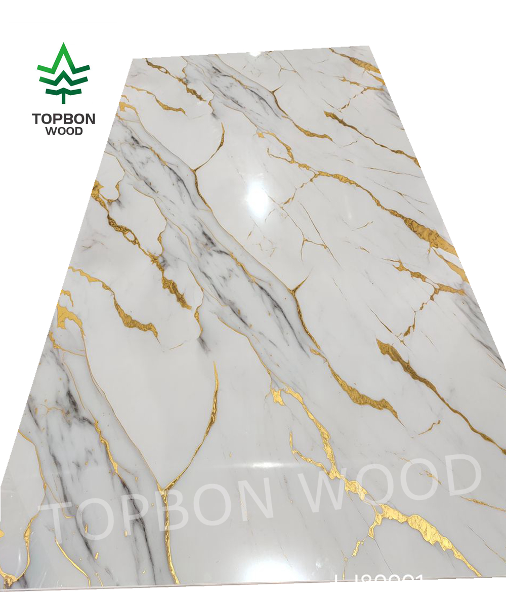 PVC UV Marble Sheet Wall Panel For Interior