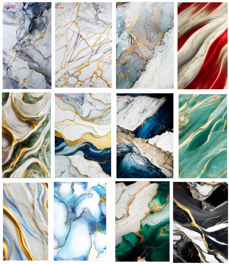 3D beautiful PVC marble sheet color 
